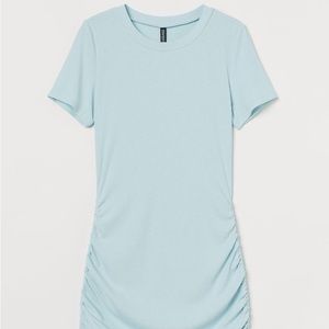 H&M fitted ruched t-shirt dress